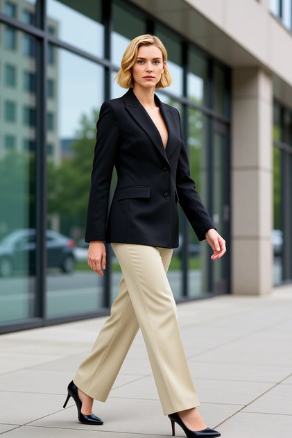 Women's Fitted Jacket Collar Long Sleeve Plain Woven Functional Durable Quality Comfortable Modern