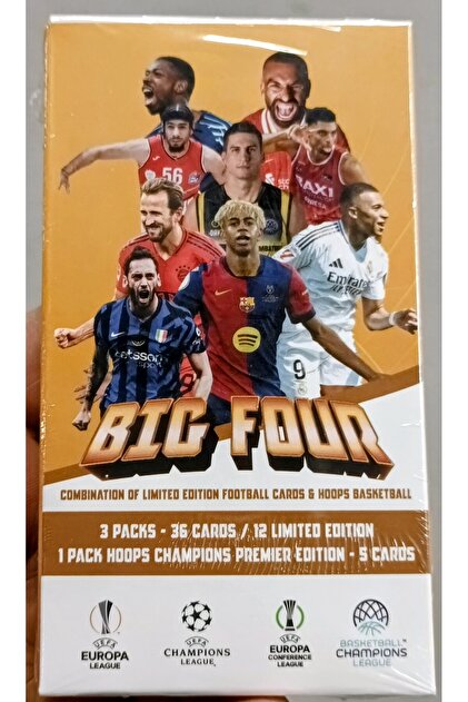 BIG FOUR COMBINATION OF LIMITED EDITION FOOTBALL CARDS & HOOPS BASKETBALL