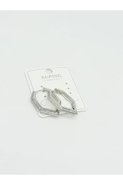 Xuping Geometric Pattern Stone Silver Color Women's Earrings