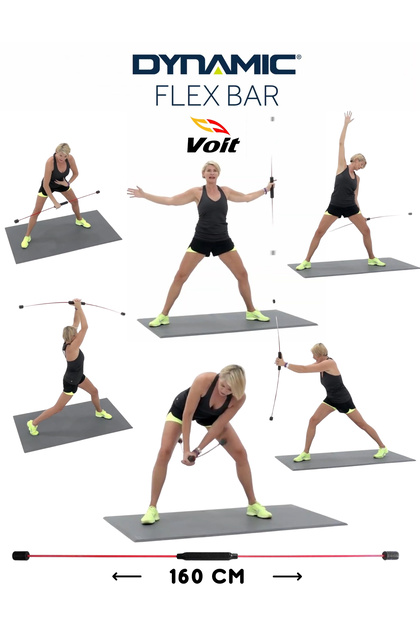 DYNAMİC Fitnes Flexbar Kondüsyon Egzersiz Aleti Dirençli Kas Güçlendirici Bar Yazıflama Barı