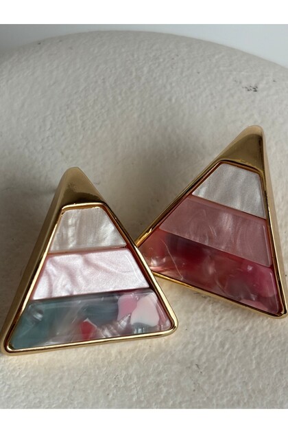 Pink Triangle Earrings (2.6 cm)