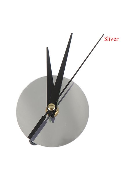 Sliver 1Pcs DIY Silent Quartz Watch Round Wall Clock Movement Mechanism Parts Repair Replacement Nee