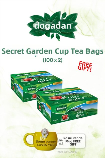 2X Glass Bags of Tea 100-Pack Secret Garden and Rosie
