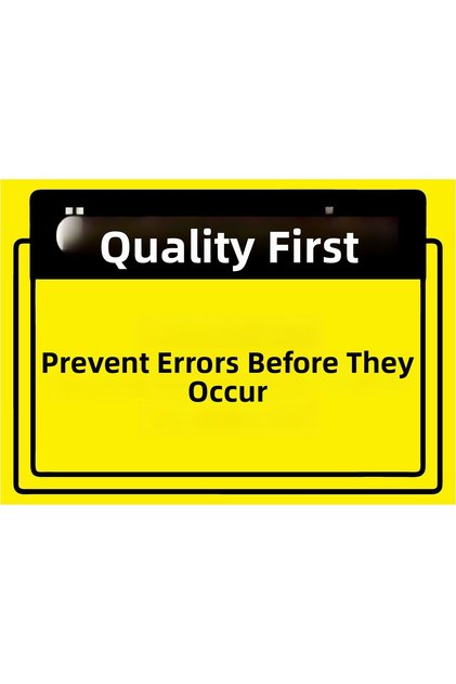 Quality First. Before Making Mistakes Block It Isg Warning Sign Pvc A5 15X21 cm