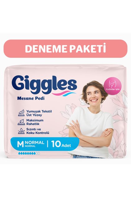 Kadın Mesane Pedi Medium Normal Emici İdrar Kaçırma Pedi 1 Paket x 10 Adet / Toplam 10 Adet