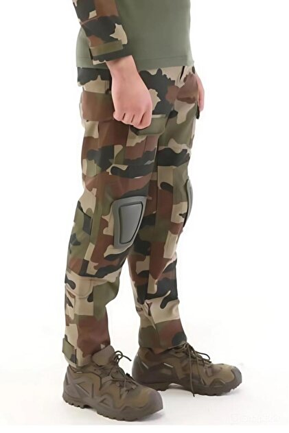 Pantaloni cargo unisex camuflaj cu suport pentru genunchi - Camuflaj SUA, mărimea L