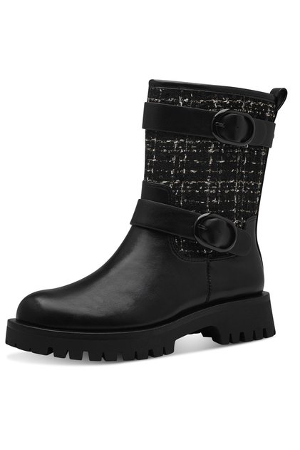Damen Elegante Stiefel 1-25834-41 Schwarz 098 Black Comb. Kunstleder mit TOUCH-IT