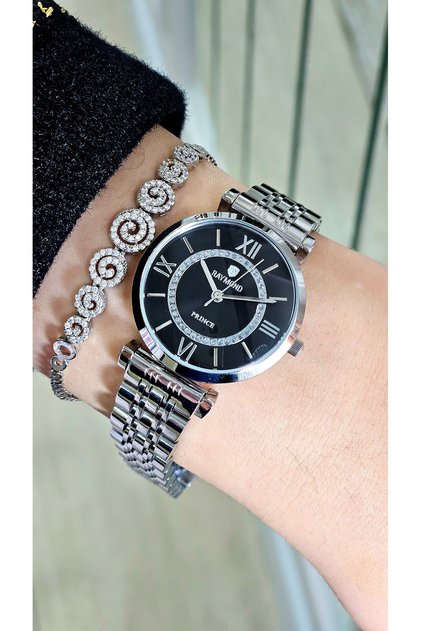 Rym-213055 Quartz Women's Watch - 2 Years Warranty Silver-Black