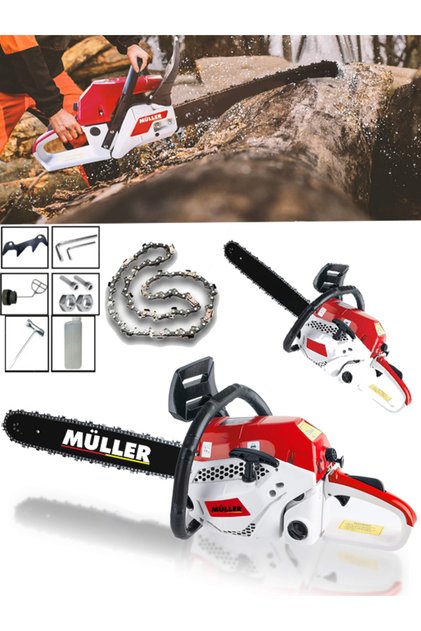 Alman X-Stark 16 Hp Çelik Şanzıman Benzinli Ağaç Odun Dal Motorlu Hızar Bıçkı Testeresi Orman Motoru