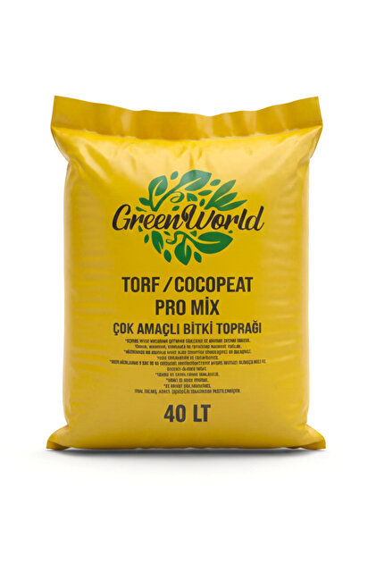 Green World 40 Litre İthal Çok Amaçlı Bitki Toprağı Torf Cocopeat