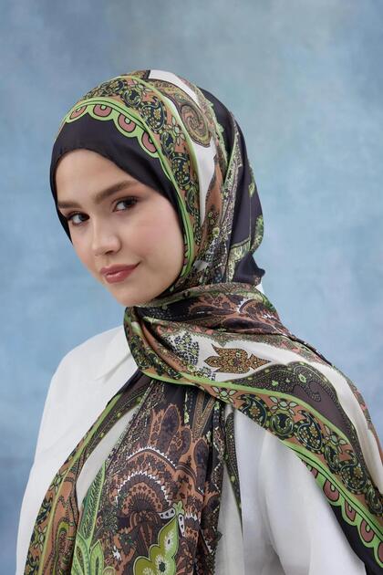Green Indian Voile Shawl - 5006-05