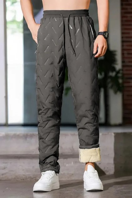 Baniva Su Geçirmez Kumaş Peluş Jogger Eşofman Unisex Su ve Rüzgar Geçirmez Jogger Pantolonu