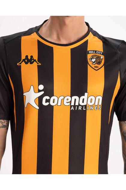 Hull City Pro Kombat Home Shirt 23/24 Erkek Antrasit Turuncu Forma