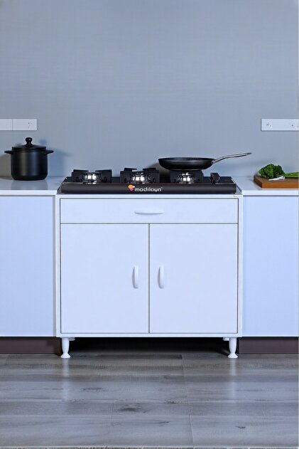 Eliusta Lumin Tüp Yuvalı 80 cm Ankastre Ocak Altı Dolap 80x88x48