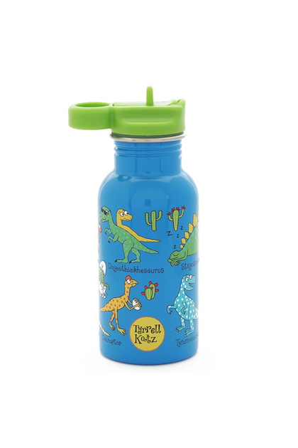 400 ml Stainless Steel Flask with Straw Dino