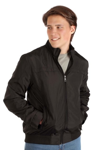 Fablos Men's Woven Coat Black