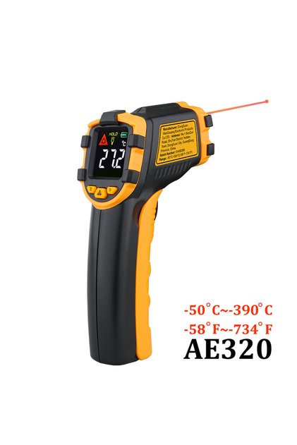AE320 Digital Infrared Thermometer Laser Temperature Meter Non-contact Pyrometer Imager Hygrometer I
