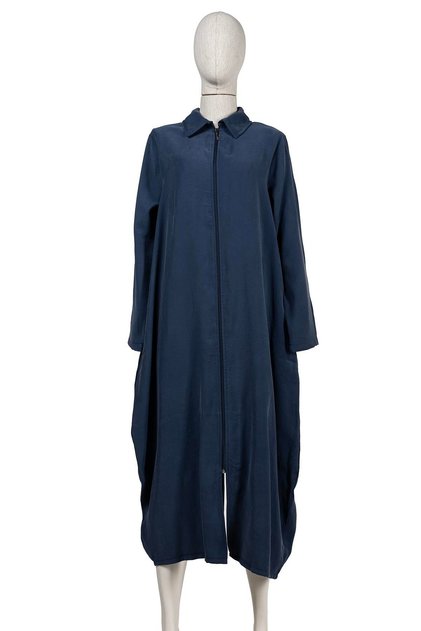 Men's Collar Zipper Detailed Modal Cap Indigo
