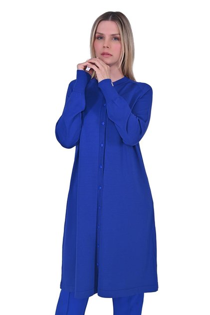 A Knitwear Cardigan Sax