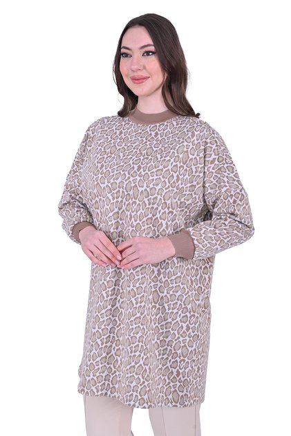 Cheetah Tunic Camel