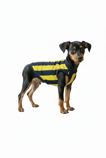 Cat-Dog Fan Jersey - Yellow Navy Blue - Small Breed