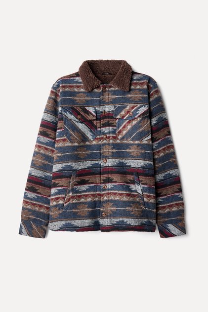 Regular Fit Jacquard Fur Collar Jacket