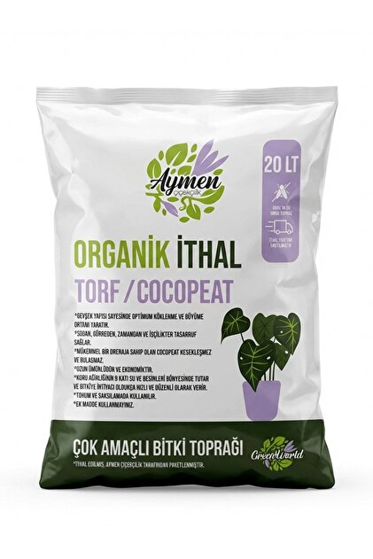 Aymen Çiçekçilik 20 Litre Ithal Torf Cocopeat Ponza Özel Karışım