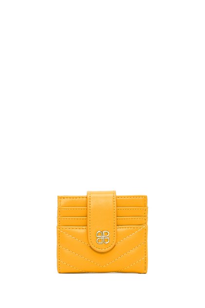 Women's Yellow Quilted Card Holder 000A2D5621Kp