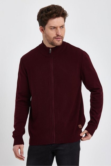 Half Turtleneck Zippered Cardigan (e22-5717)