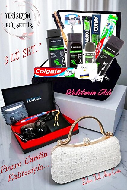 Pierre Cardin Damat Bohçası Erkek Bakım Seti Çeyiz Kolisi Nişan