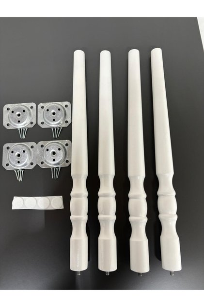 38 cm Beyaz Torna ayak 4 adet ayak ve aparatlar