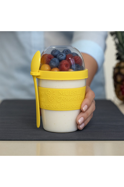 2 Pieces Active Take Go Food Yogurt Muesli Granola Diet Container - Food Storage Container