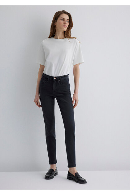 Cindy Gold Shape Anthracite Jean Trousers 100277-88608