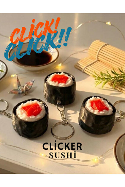 Nycruin3D Clicker Sushi Anahtarlık 1 ADET-Klavye Switchli Tıklama