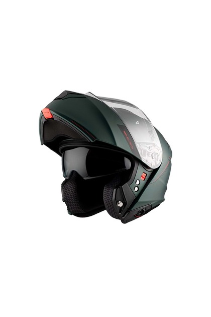 Genesis Sv Solid A6 Mat Yeşil Çene Açılır Kask
