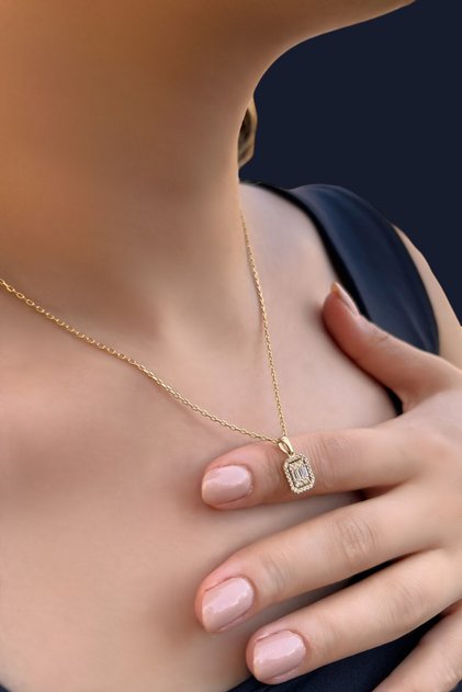 Force Zincirli Baget Altın Kolye