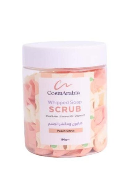 Creamy Body Soap and Scrub with Peach and Citrus Scent from - 130g