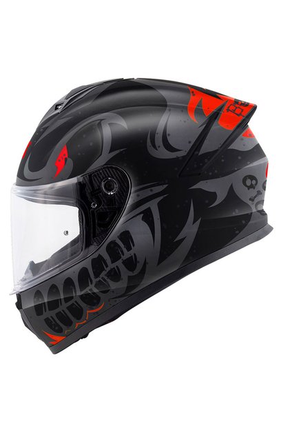 50.x Bones Kırmızı Full Face Motosiklet Kaskı