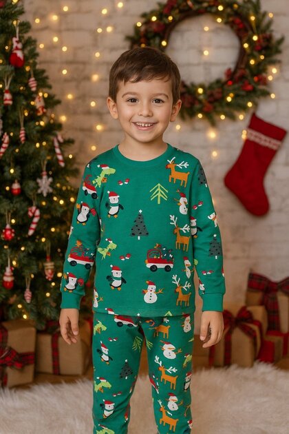 New Year Concept Children's Pajama Set | Winter, Warm and Comfortable I New Year's Collection I Christmas