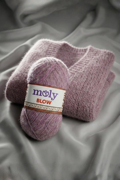 Blow Tüylü Örgü İpi 100gr - [Color No: 110] - Yumuşak Melanj Dokulu Kazak ve Hırka İpi