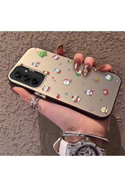 Samsung Galaxy A15 Compatible Santa Claus Patterned Silicone Anti-Fall Case