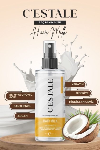 Hair Care Milk (Keratin, 8D Hyaluronic Acid) 200 ml