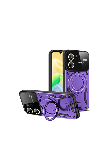 Maximum Impact Protection Case with Camera Protection and Stand Feature Compatible with Vivo Y16