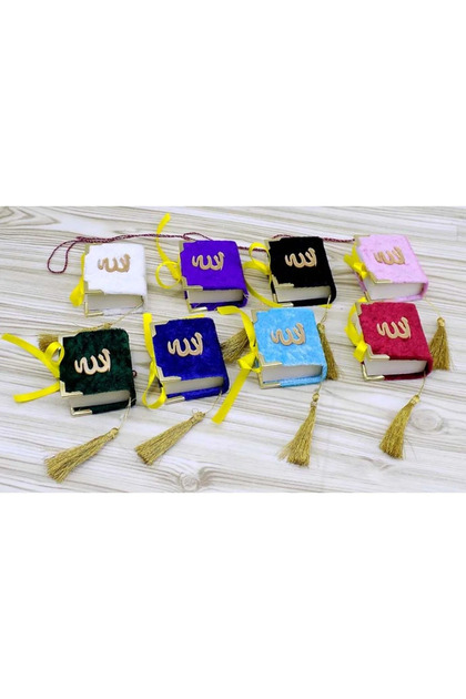 Kadife Kaplı Mini Kuranı Kerim (5 Adet)..Arabalara Evlere Asılabilir..Karışık Renk Gönderilir..