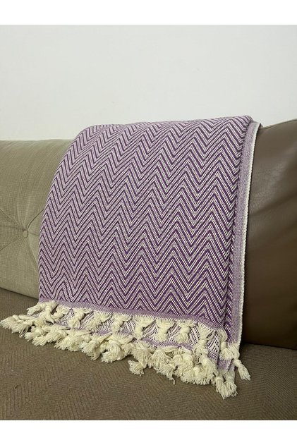 Zigzag Pattern Woven 100% Cotton Multi-Purpose Pique Sofa Cover 180X230