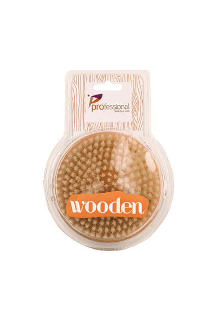 Professional dry massage brush - plastic bristles with cotton