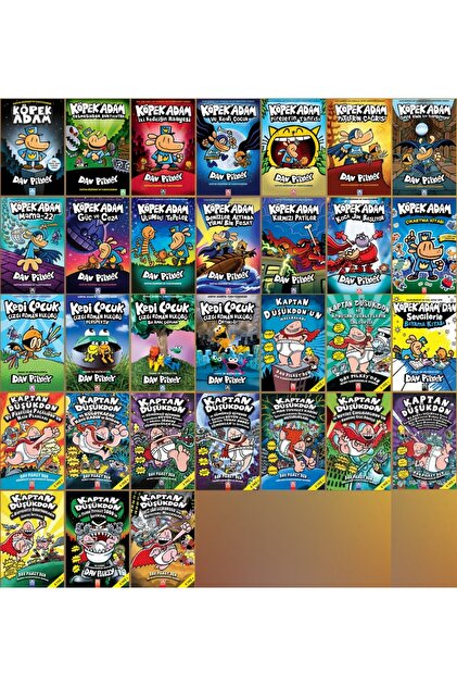 Köpek Adam 1-13, Kedi Çocuk 1-4, Kaptan Düşükdon 1-12 Boyama ve Çıkartma Kitabı Dav Pilkey