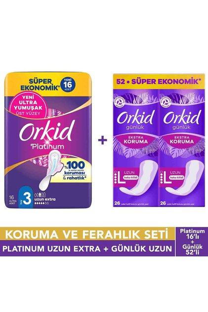Platinum Uzun Extra (Boy 3) 16 Adet Süper Ekonomik Hijyenik Ped + Günlük Uzun