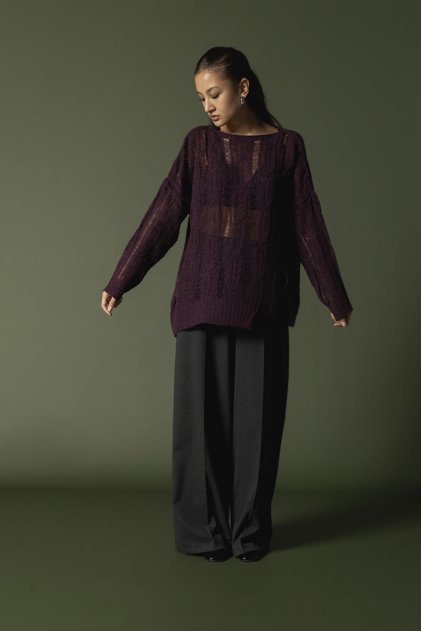Hair Braided Openwork Sweater