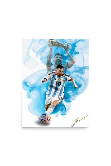 ALAYRA Lionel Messi Soccer Canvas Print Wall Art Home Decor Poster Unframed: ()61X40.6 CM